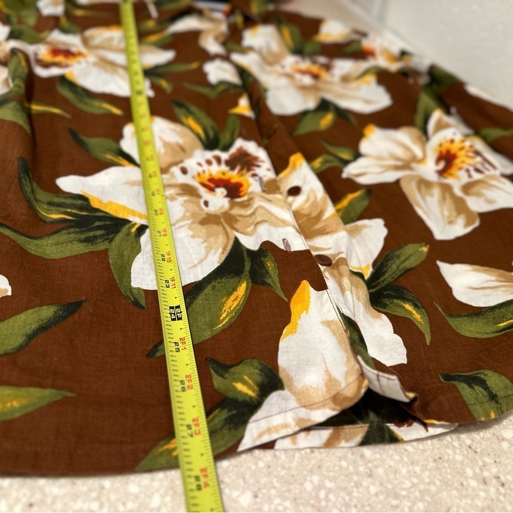 Jones New York SPORT 100% Cotton Floral Tropical Long Sleeve Button Top M - Picture 14 of 16